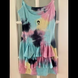 Archive Betsey Johnson Tie Dye Ruffle Dress